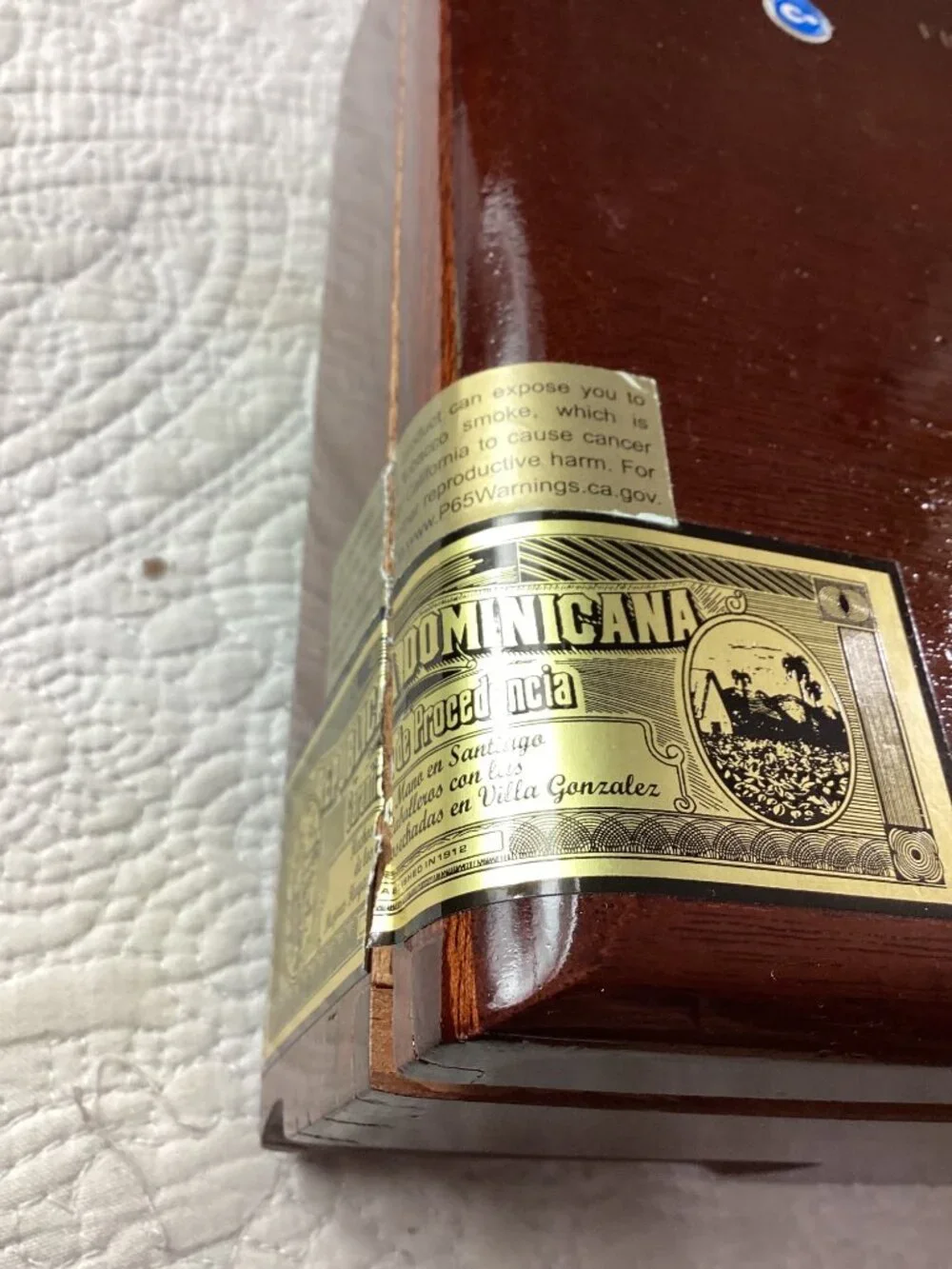 Fuente Fuente OpusX Chateau De La Fuente Perfection No. 2 Wooden Cigar Box 1992